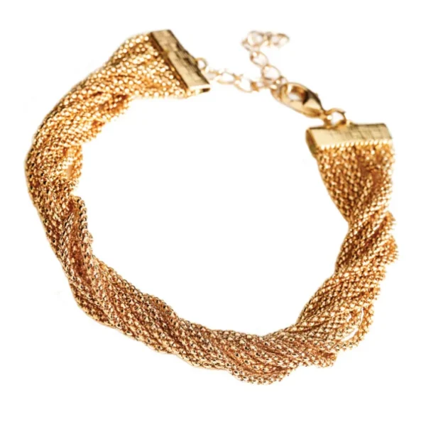 Asombo 8-Strand 14k Gold-Clad Bracelet