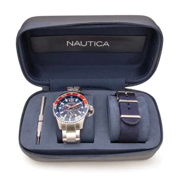 Nautica Red, White and cool multifunction Watch - Image 2