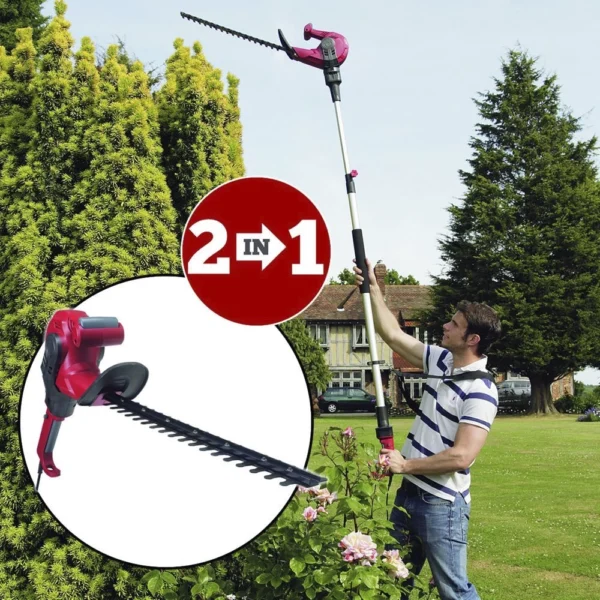 DuoTrim 9ft 2” Telescopic Hedge Trimmer • Home Shopping Selections