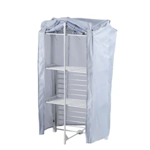 3-Tier 1.1m Compact Heated Clothes Airer with Cover