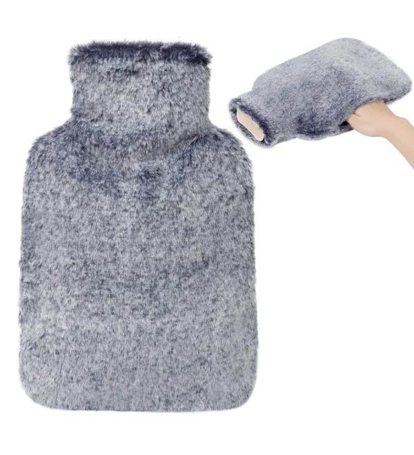 2L Hot Water Bottle with Cover & Pocket - Image 2